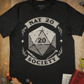 Nat 20 Society T-Shirt - Cardtisan - T-Shirt - Black - M - casual wear - dnd