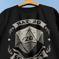 Nat 20 Society T-Shirt - Cardtisan - T-Shirt - Charcoal - M - casual wear - dnd