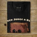 Never Judge a Book T-Shirt - Cardtisan - T-Shirt - Navy - S - casual wear - dnd