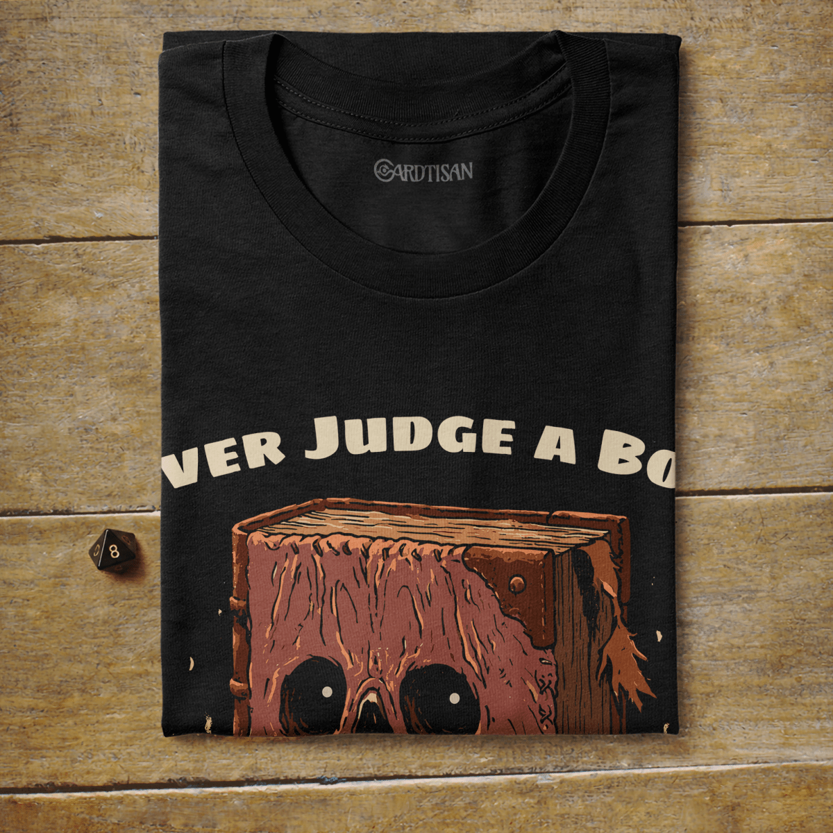 Never Judge a Book T-Shirt - Cardtisan - T-Shirt - Navy - S - casual wear - dnd