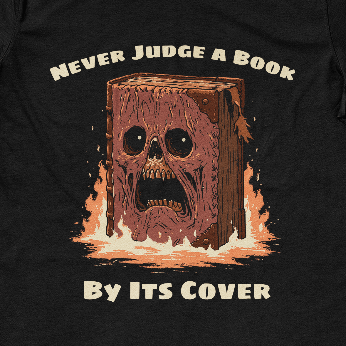 Never Judge a Book T-Shirt - Cardtisan - T-Shirt - Navy - S - casual wear - dnd