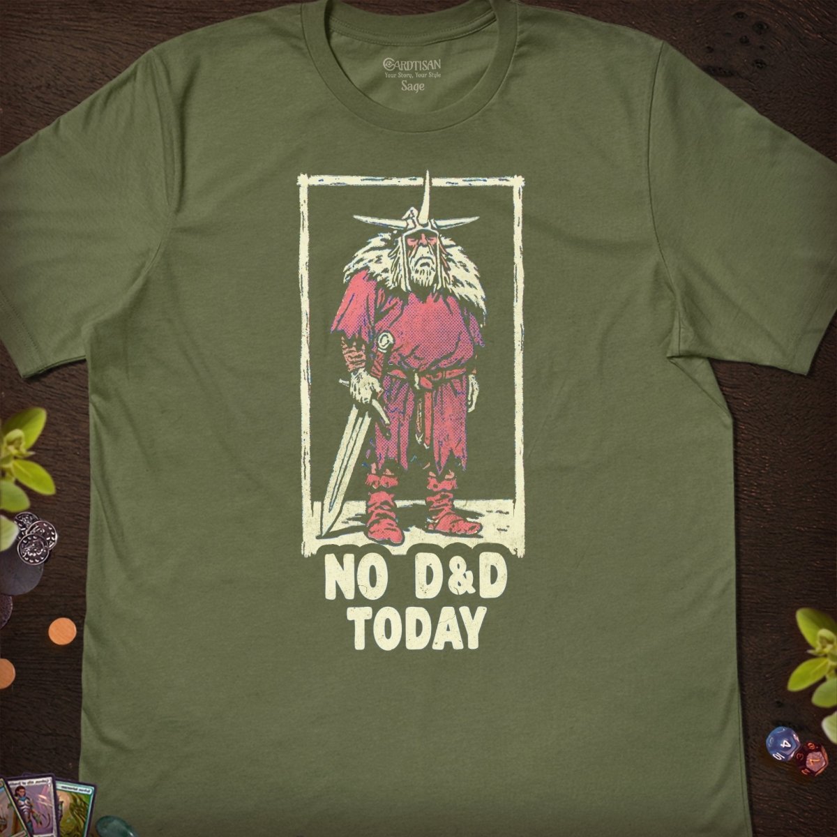 No D&D Today Magic T-Shirt - Cardtisan - T-Shirt - Sage - S - casual wear - dnd