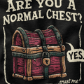 Normal Chest T-Shirt - Cardtisan - T-Shirt - Black - S - casual wear - dnd