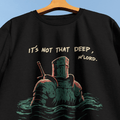 Not That Deep T-Shirt - Cardtisan - T-Shirt - Black - S - casual wear - everyday style