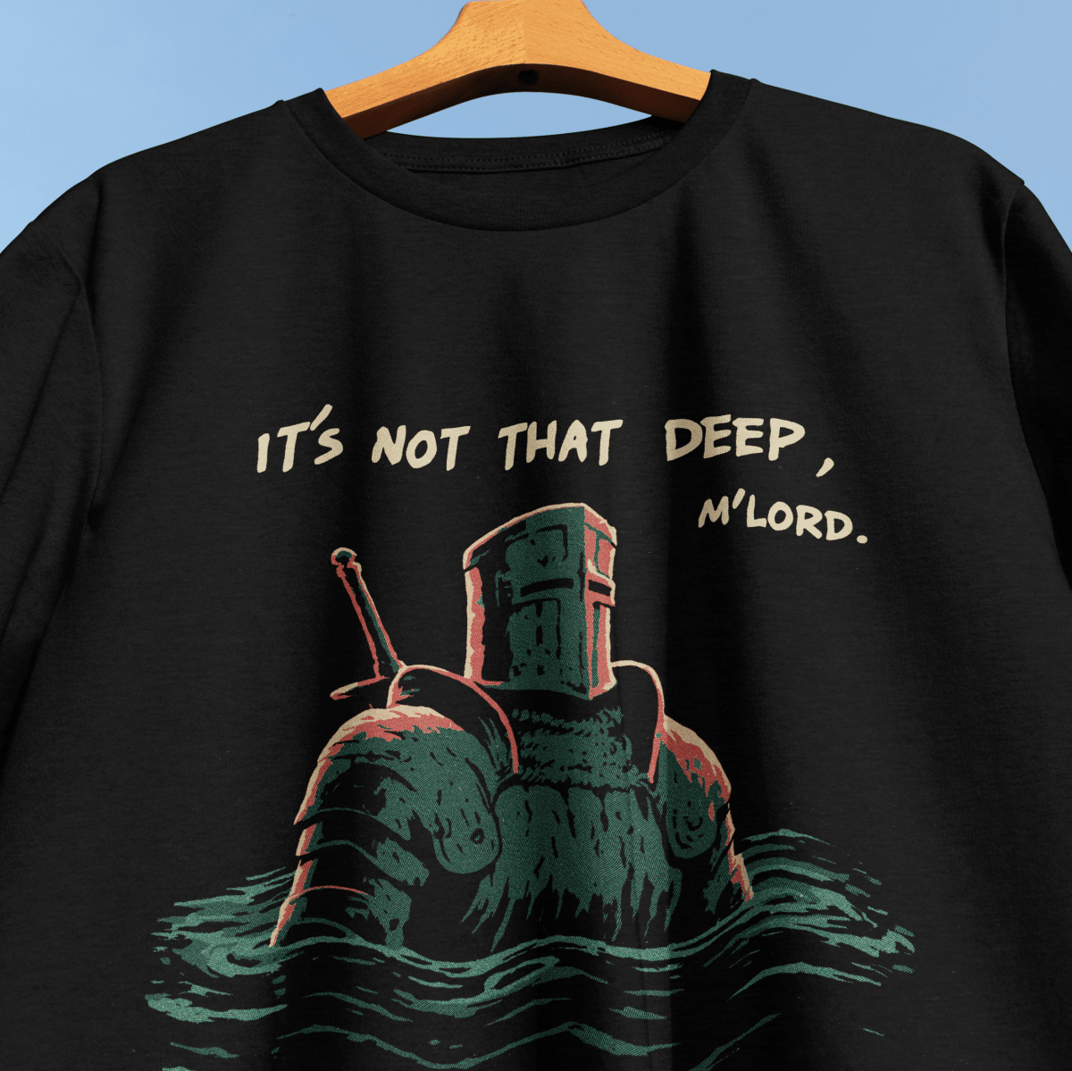 Not That Deep T-Shirt - Cardtisan - T-Shirt - Black - S - casual wear - everyday style