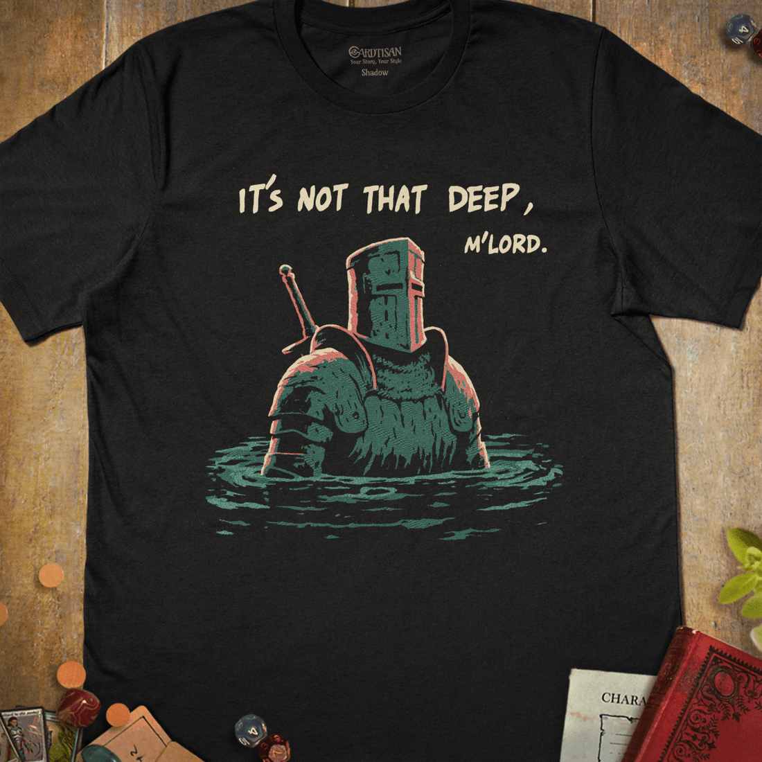 Not That Deep T-Shirt - Cardtisan - T-Shirt - Black - S - casual wear - everyday style