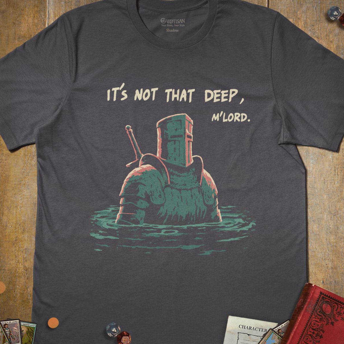 Not That Deep T-Shirt - Cardtisan - T-Shirt - Charcoal - S - casual wear - everyday style