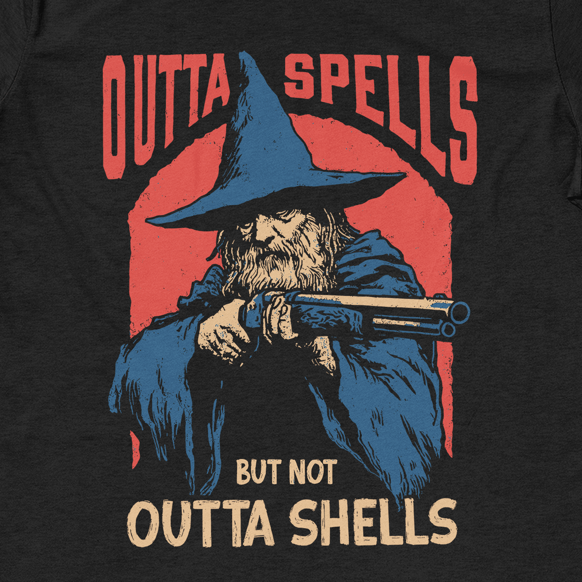 Outta Spells T-Shirt - Cardtisan - T-Shirt - Black - S - casual wear - dnd