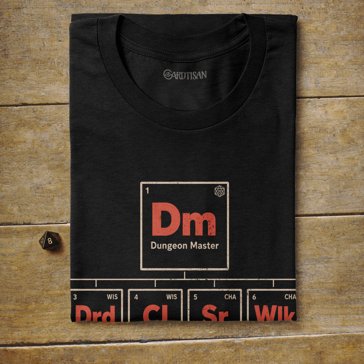 Periodic Dungeon Master T-Shirt - Cardtisan - T-Shirt - Navy - S - casual wear - dnd