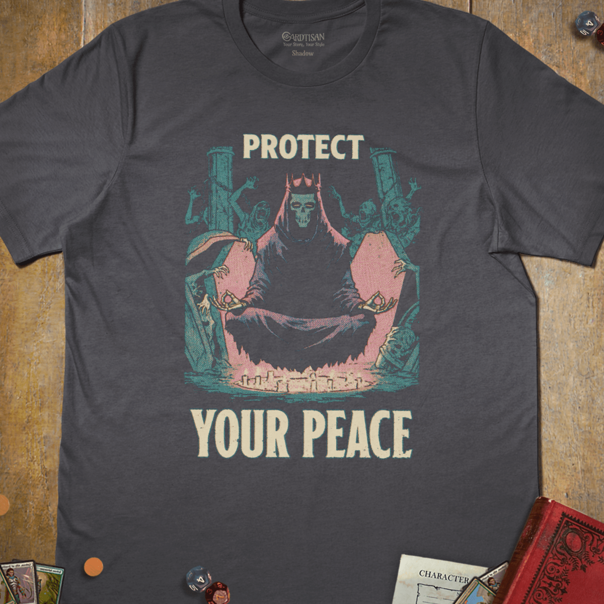 Protect Your Peace T-Shirt - Cardtisan - T-Shirt - Charcoal - S - casual wear - everyday style