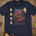 Rage Consumes Me T-Shirt - Cardtisan - T-Shirt - Navy - S - barbarian - casual wear