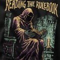 Reading the Rulebook T-Shirt - Cardtisan - T-Shirt - Navy - S - casual wear - dnd