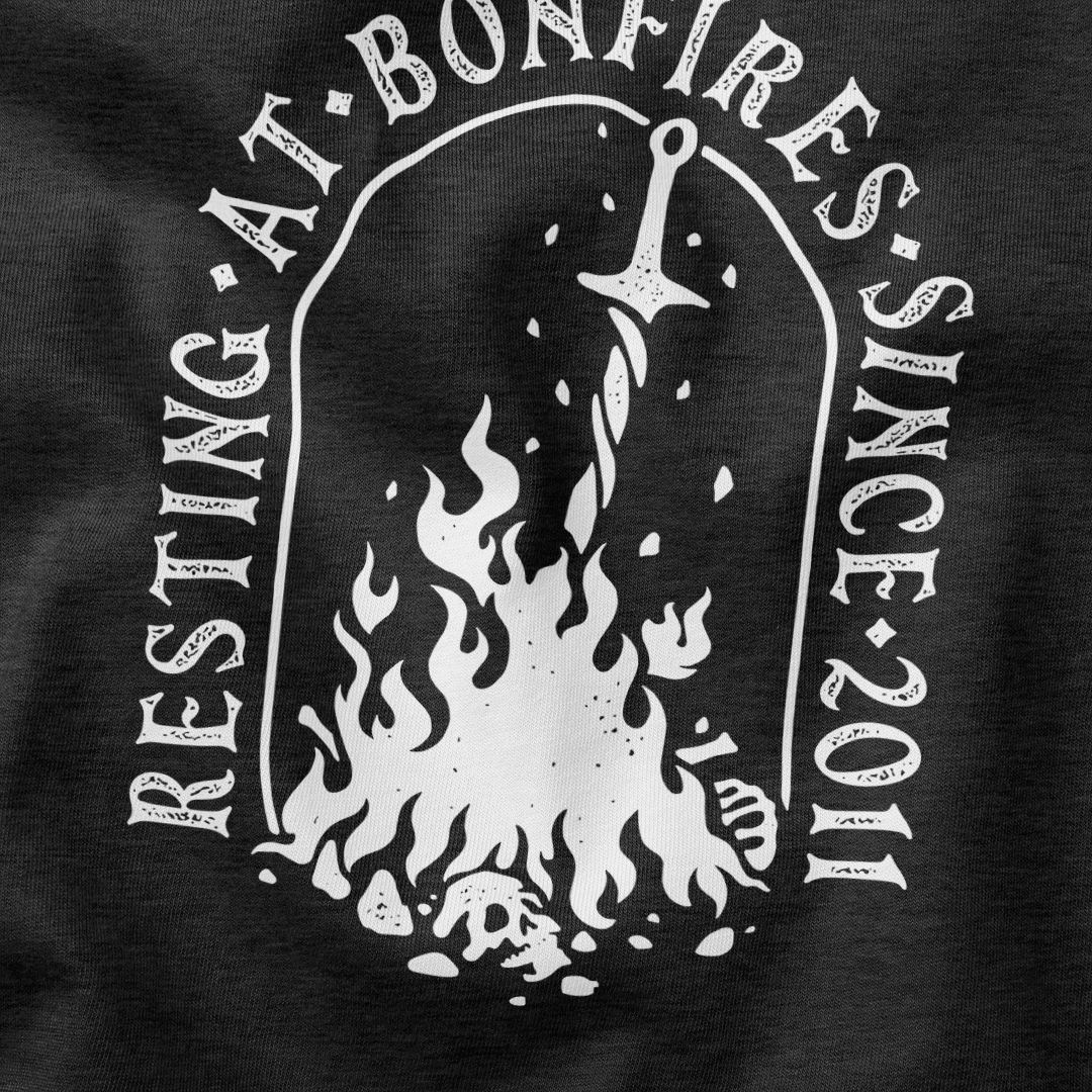 Resting at Bonfire T-Shirt - Cardtisan - T-Shirt - Dark - S - casual wear - everyday style
