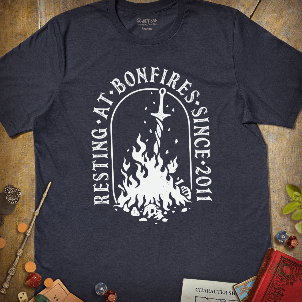 Resting at Bonfire T-Shirt - Cardtisan - T-Shirt - Abyssal - S - casual wear - everyday style
