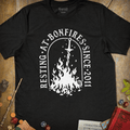 Resting at Bonfire T-Shirt - Cardtisan - T-Shirt - Dark - S - casual wear - everyday style