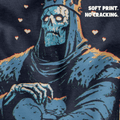 Resting Lich Face T-Shirt - Cardtisan - T-Shirt - Navy - S - cat - dark-humor