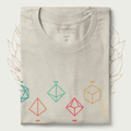 Retro Mini Dices T-Shirt - Cardtisan - T-Shirt - Heather Navy - S - casual wear - dnd
