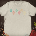 Retro Mini Dices T-Shirt - Cardtisan - T-Shirt - Light - S - casual wear - dnd