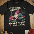 Side Hustle Interrupted T-Shirt - Cardtisan - T-Shirt - Black - S - casual wear - everyday style