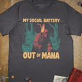 Social Battery T-Shirt - Cardtisan - T-Shirt - Charcoal - S - casual wear - everyday style