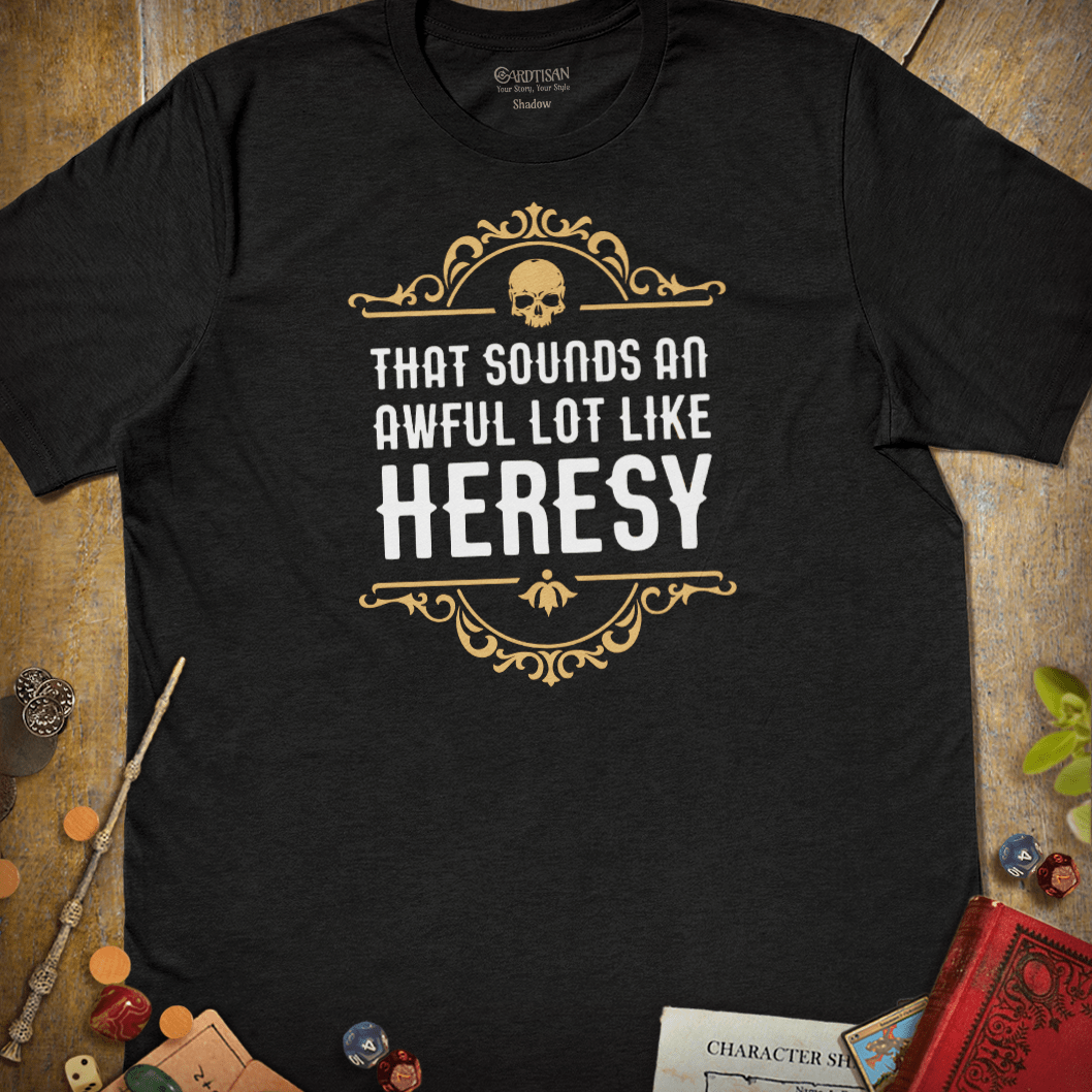 Sounds Like Heresy T-Shirt - Cardtisan - T-Shirt - Dark - S - casual wear - everyday style
