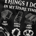 Spare Time Things T-Shirt - Cardtisan - T-Shirt - Black - S - casual wear - everyday style