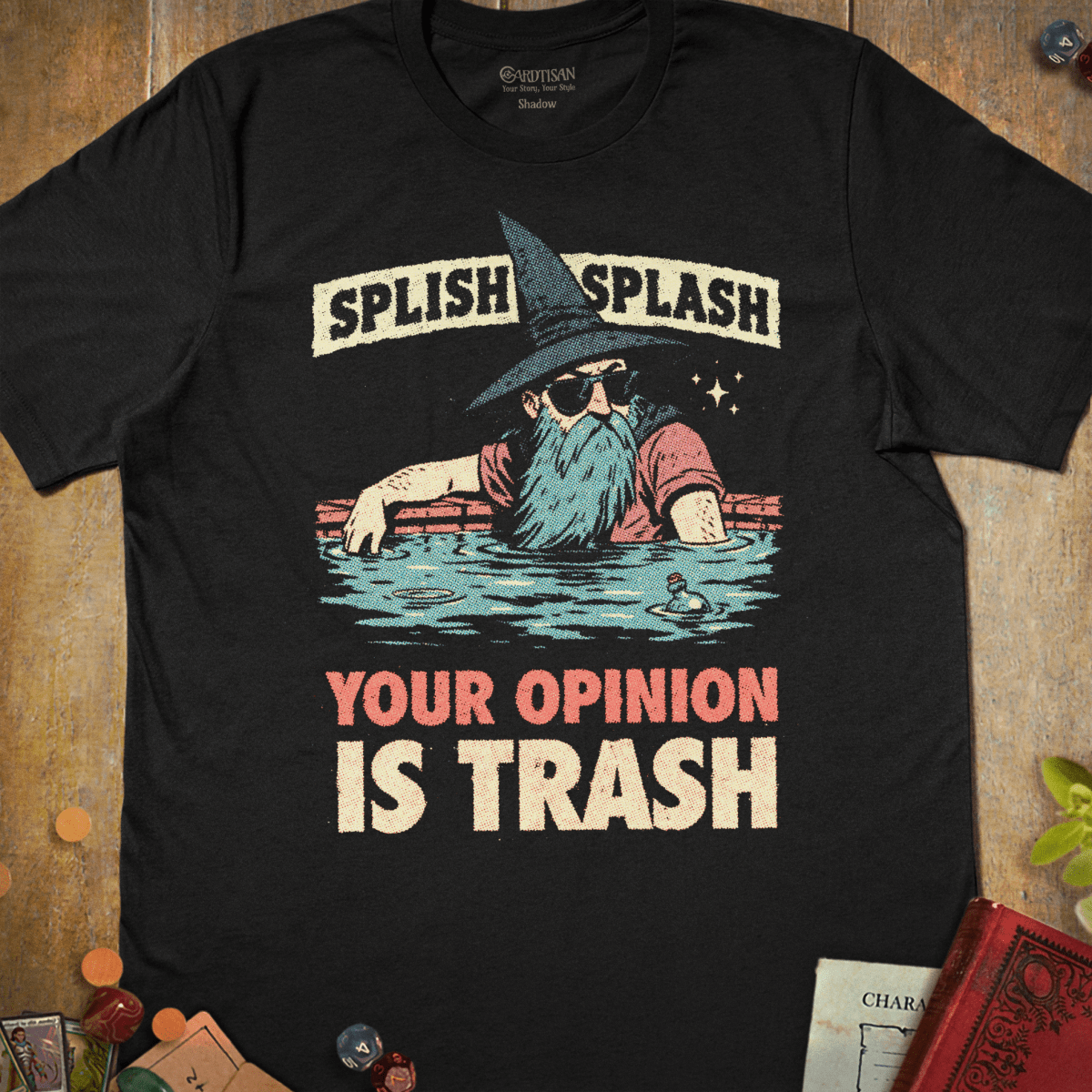 Splish Splash T-Shirt - Cardtisan - T-Shirt - Black - S - casual wear - everyday style