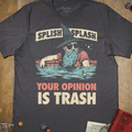 Splish Splash T-Shirt - Cardtisan - T-Shirt - Charcoal - S - casual wear - everyday style