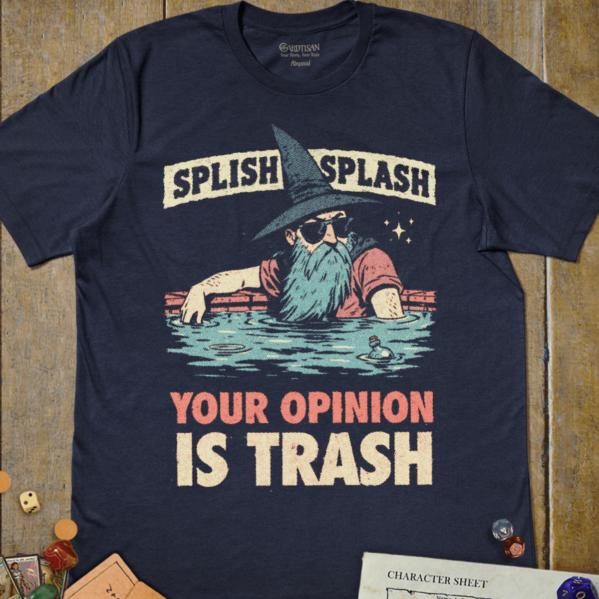 Splish Splash T-Shirt - Cardtisan - T-Shirt - Navy - S - casual wear - everyday style