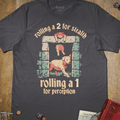Stealth and Perception T-Shirt - Cardtisan - T-Shirt - Charcoal - M - casual wear - dnd