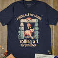 Stealth and Perception T-Shirt - Cardtisan - T-Shirt - Navy - M - casual wear - dnd