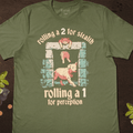 Stealth and Perception T-Shirt - Cardtisan - T-Shirt - Sage - M - casual wear - dnd
