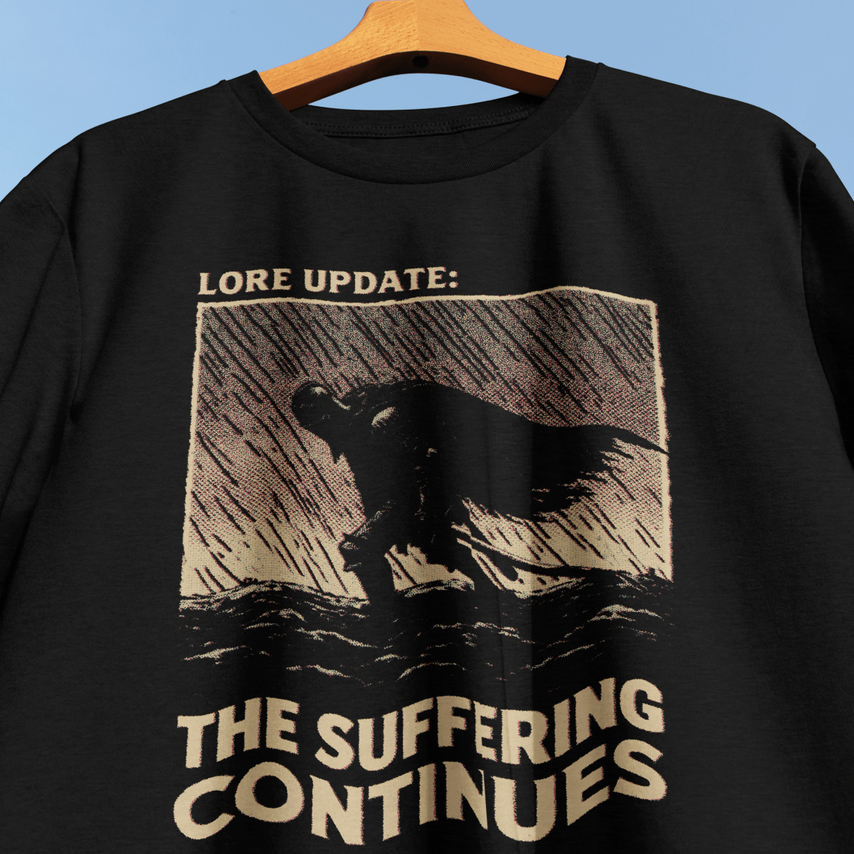 The Suffering Continues T-Shirt - Cardtisan - T-Shirt - S - Navy - casual wear - everyday style