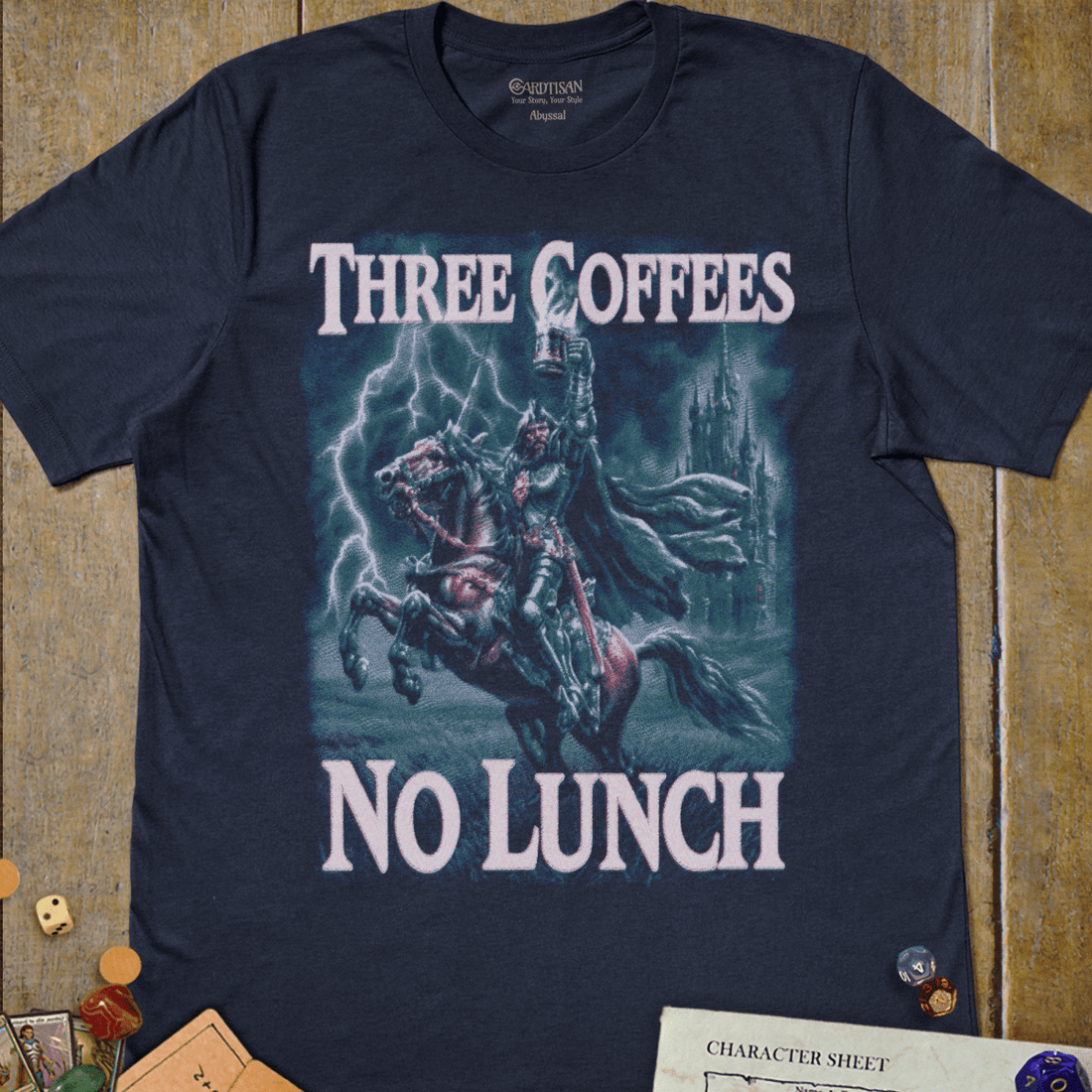 Three Coffees No Lunch T-Shirt
