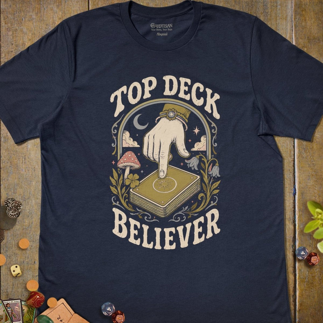Top Deck Believer T-Shirt - Cardtisan - T-Shirt - Navy - S - casual wear - everyday style