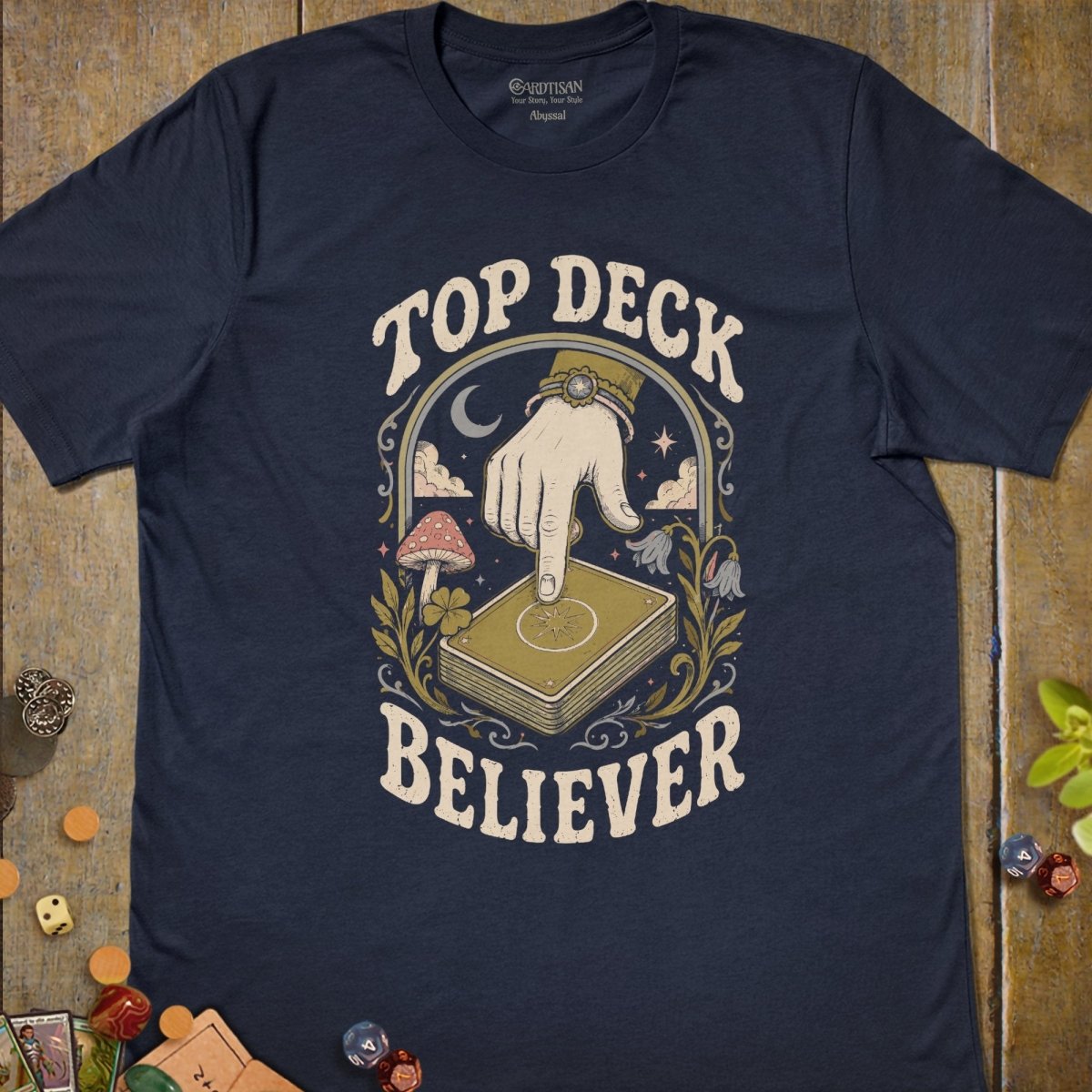Top Deck Believer T-Shirt - Cardtisan - T-Shirt - Navy - S - casual wear - everyday style