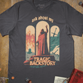 Tragic Backstory T-Shirt - Cardtisan - T-Shirt - Charcoal - M - casual wear - dnd