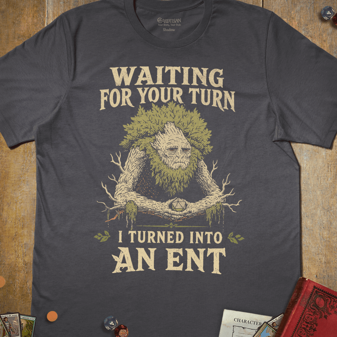 Turned Into An Ent T-Shirt - Cardtisan - T-Shirt - Charcoal - S - casual wear - dnd