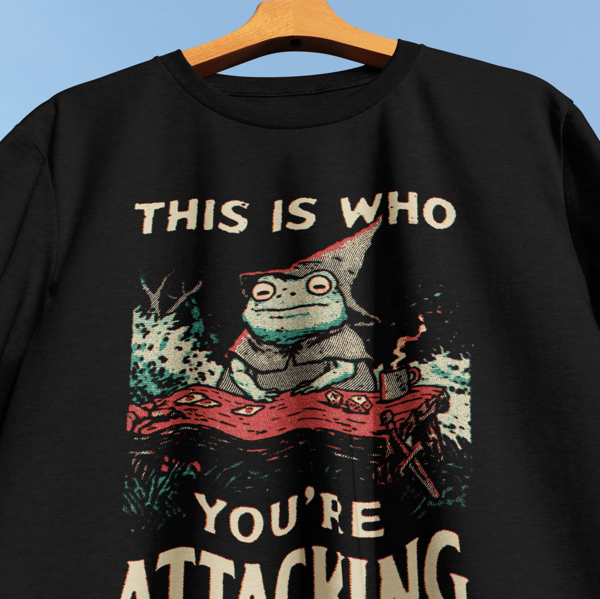 Who You’re Attacking T-Shirt - Cardtisan - T-Shirt - Black - M - casual wear - everyday style