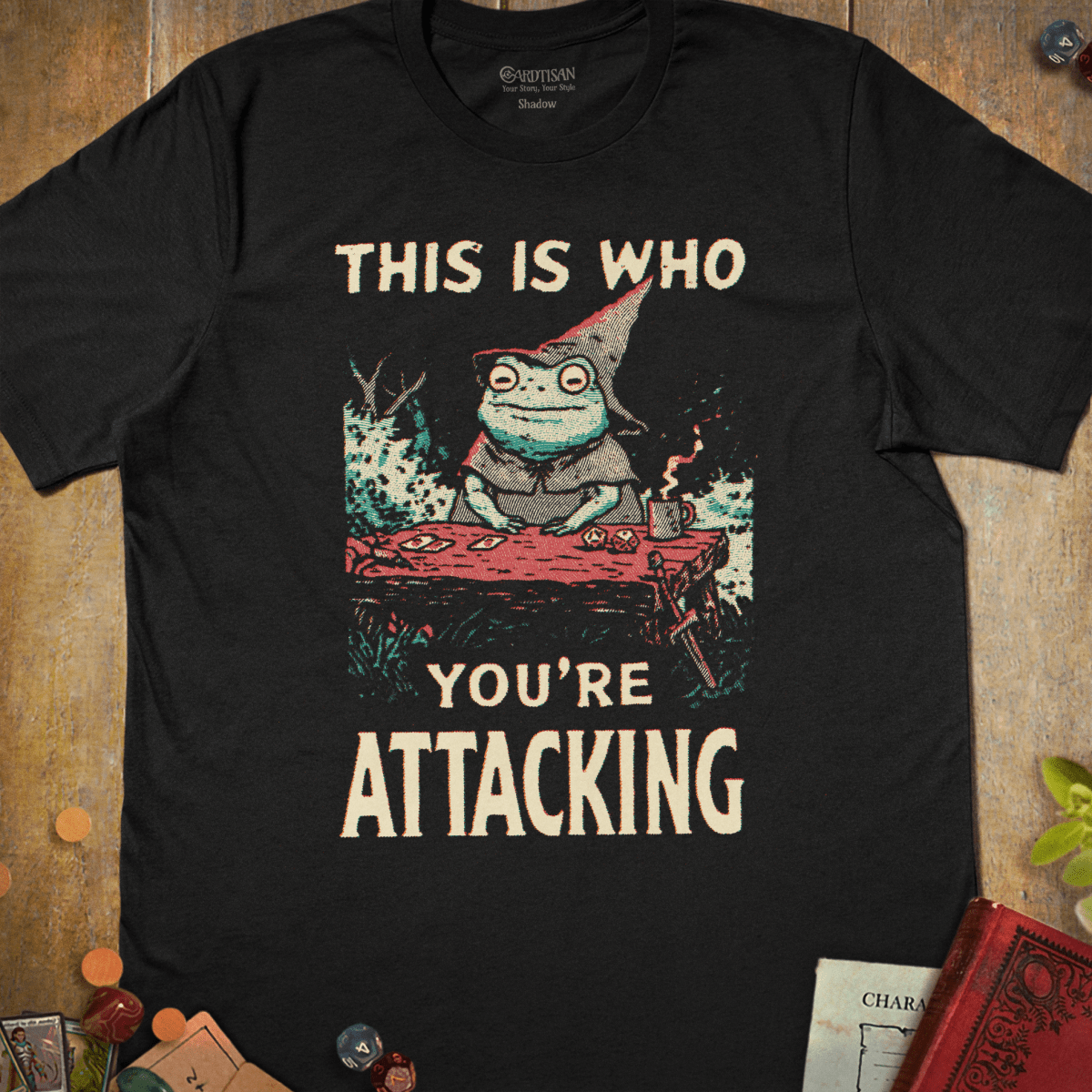 Who You’re Attacking T-Shirt - Cardtisan - T-Shirt - Black - M - casual wear - everyday style