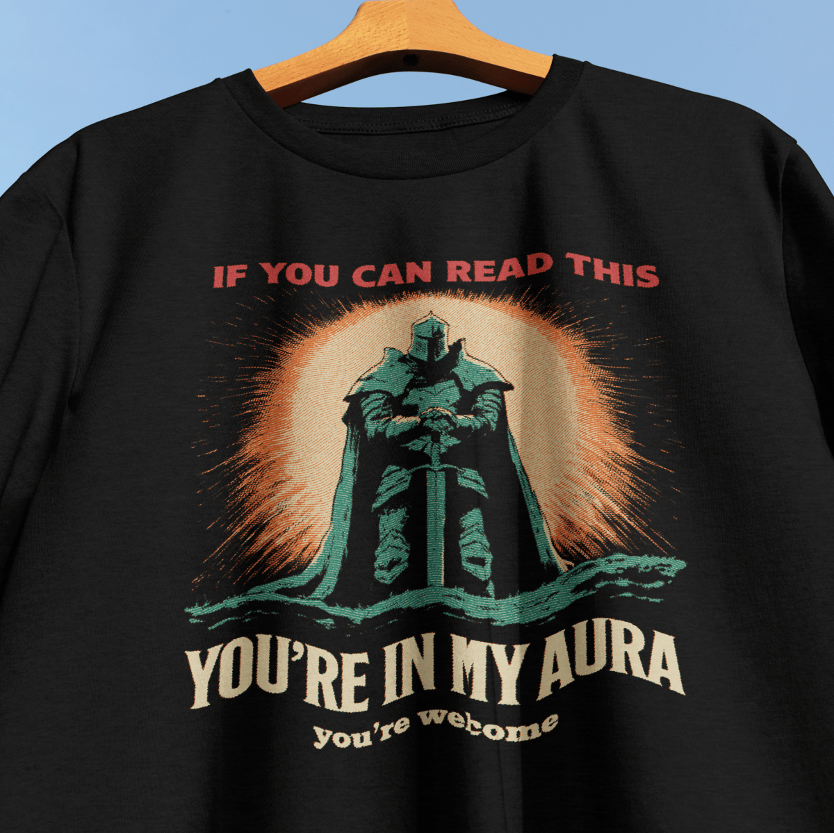 You’re in My Aura T-Shirt - Cardtisan - T-Shirt - Black - S - casual wear - dnd